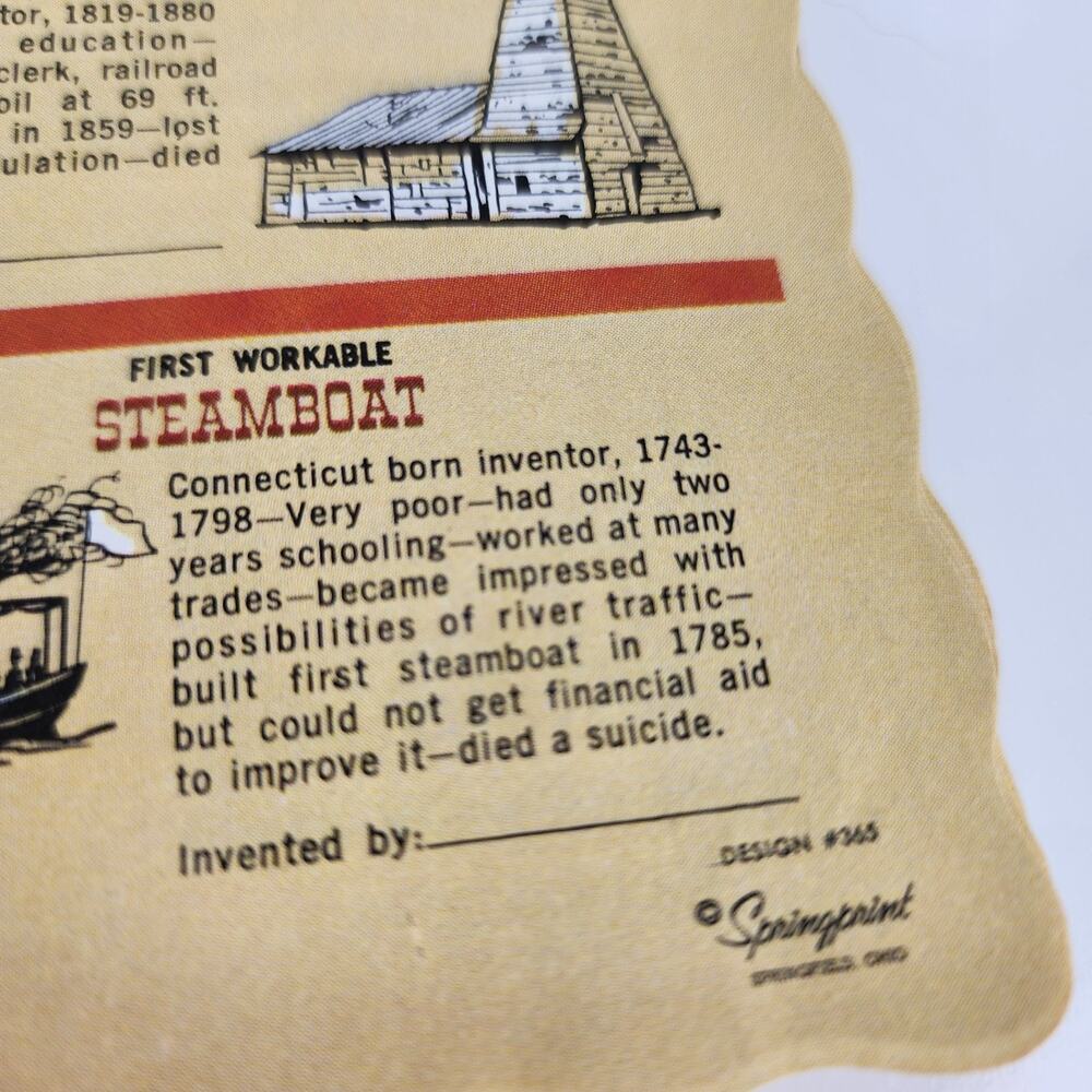 Vtg Lot of 18 Paper Placemats American Inventors & Inventions Springprint #365 - Picture 7 of 7